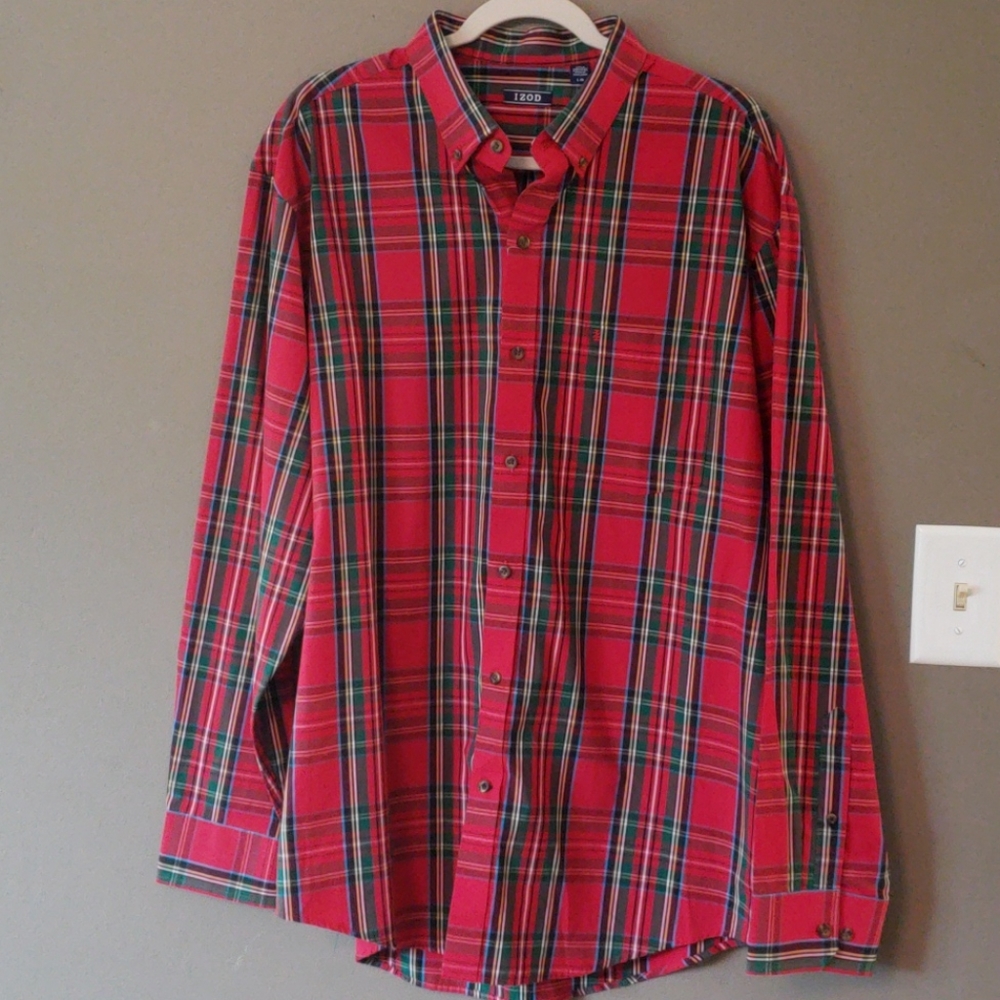 Izod Mens button up plaid